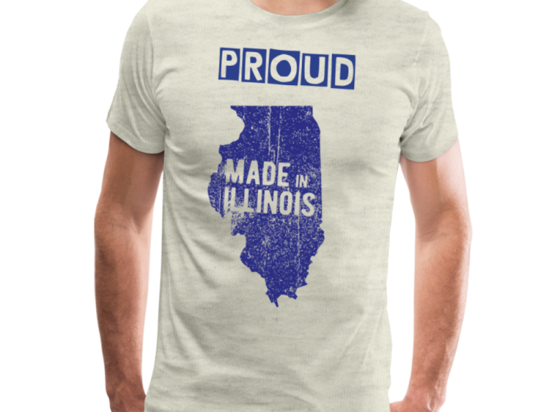 Proud Made In Illinois Printed T-Shirt